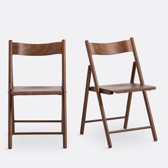 Lot de 2 chaises pliantes hêtre, Panni