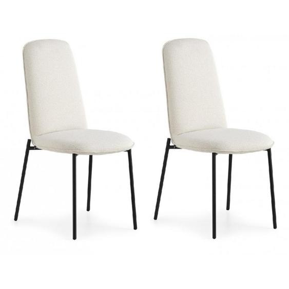 Lot de 2 Chaises  RILEY structure métal assise sable