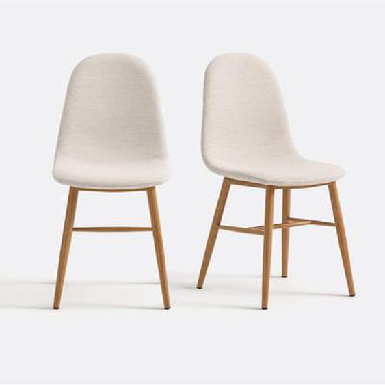 Lot de 2 chaises, tissu tramé, Polina