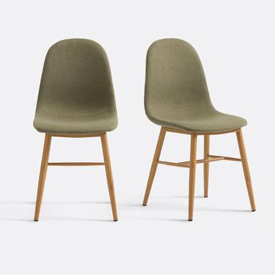 Lot de 2 chaises, tissu tramé, Polina
