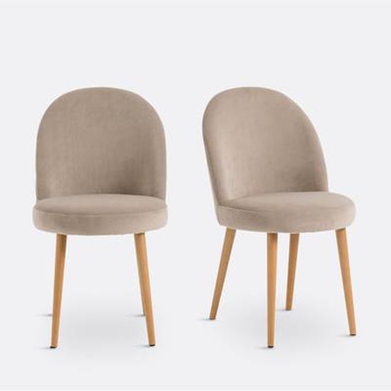 Lot de 2 chaises velours, Inès