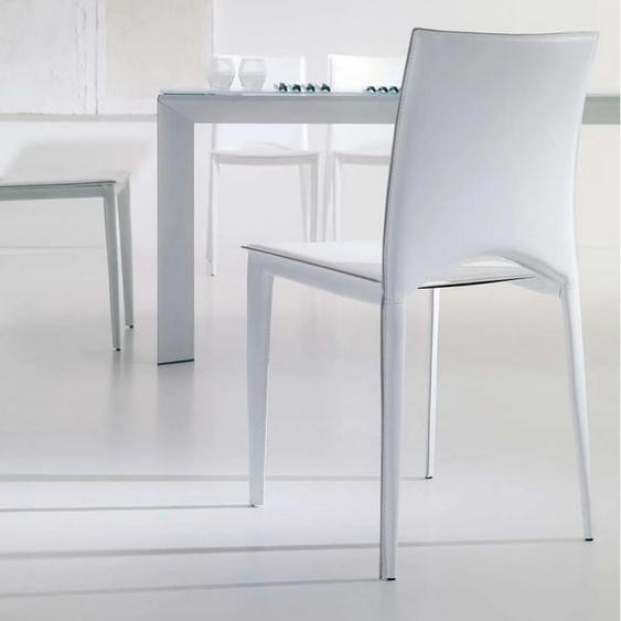 Lot de 2 Chaises  VIVA  en cuir Blanc
