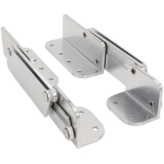 Lot de 2 charnières de fixation pour siège de bateau en alliage daluminium, anti-pincement, repliables, antirouille et résistantes à la déformation, pour yacht