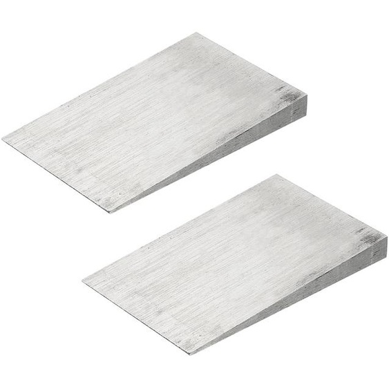 Lot de 2 chevilles métalliques, dimensions 120 x 80 x 12 mm, en acier au carbone, de couleur argentée