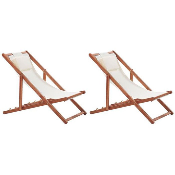 Lot de 2 chiliennes avec toiles (plusieurs options) bois foncé AVELLINO