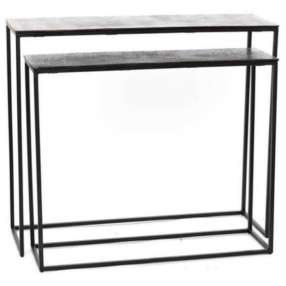 Lot de 2 Consoles Alu Silver - AMADEUS - Entrée - Contemporain - Design