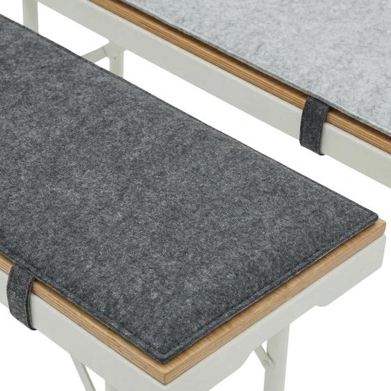 Lot de 2 coussins de banc de brasserie en feutre 120 x 25 cm - 1 cm, réversibles, pour jardin ou chapiteau