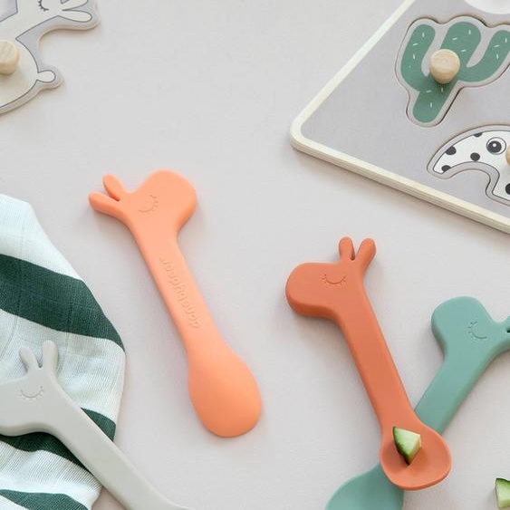 Lot de 2 cuillères en silicone Lalee orange