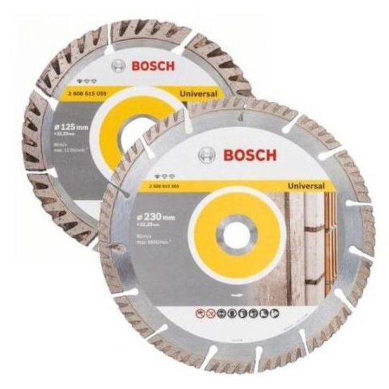 Lot de 2 disques diamant spécial maçon 125 et 230mm - BOSCH - 06159975H9
