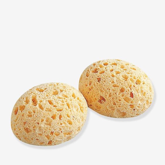 Lot de 2 éponges végétales bébé jaune