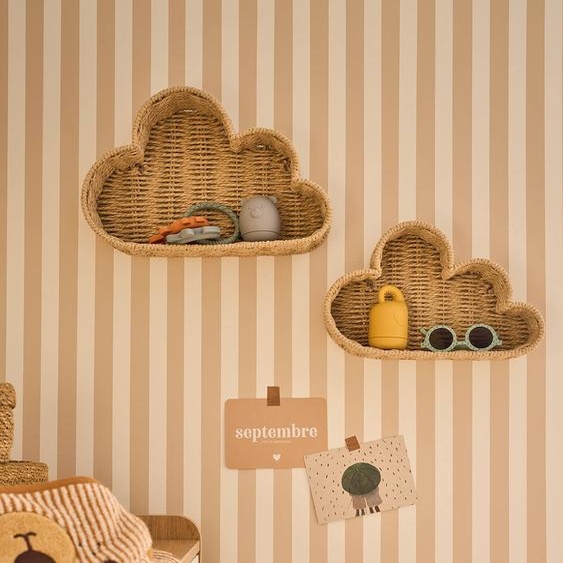 Lot de 2 étagères Nuage beige