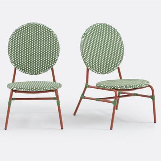 Lot de 2 fauteuils bas de jardin Matu