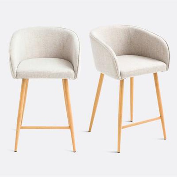 Lot de 2 fauteuils de bar H64 cm, Aupi