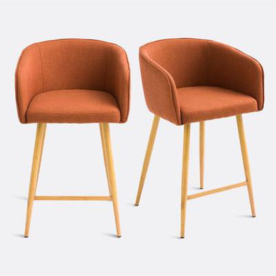 Lot de 2 fauteuils de bar H64 cm, Aupi
