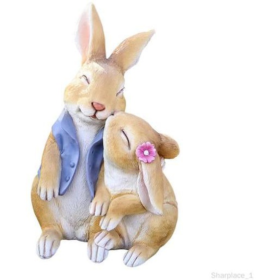 Figurines danimaux - Non spécifié - Lot de 2 - Résine - Bleu - Décoration de jardin