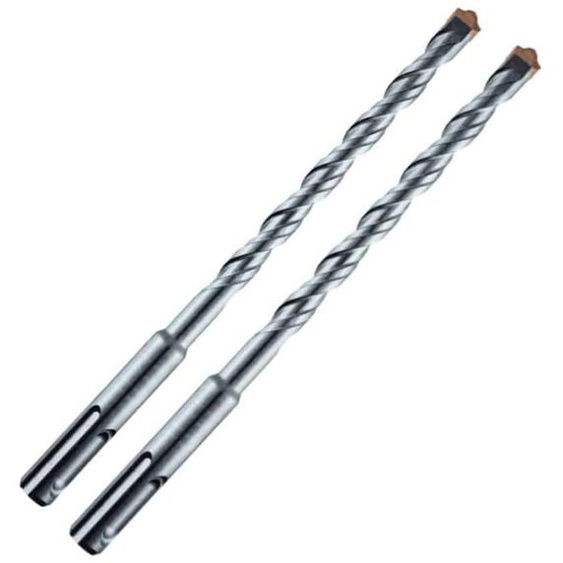 Lot de 2 Forets 2 Taillants HM D.18 x Lt. 450 x Lu. 400 mm x Q. SDS+ - Précision et Performance pour Béton - Diamwood