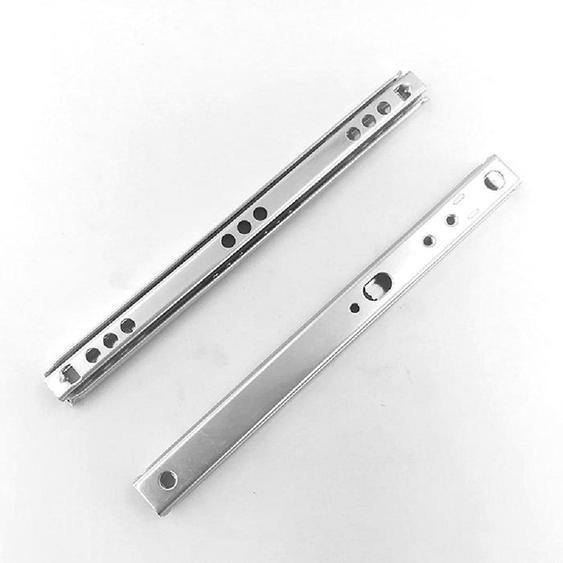 Lot de 2 glissières de tiroir à roulement à billes en acier laminé à froid, 310 (30,5 cm) x 17 mm (l)