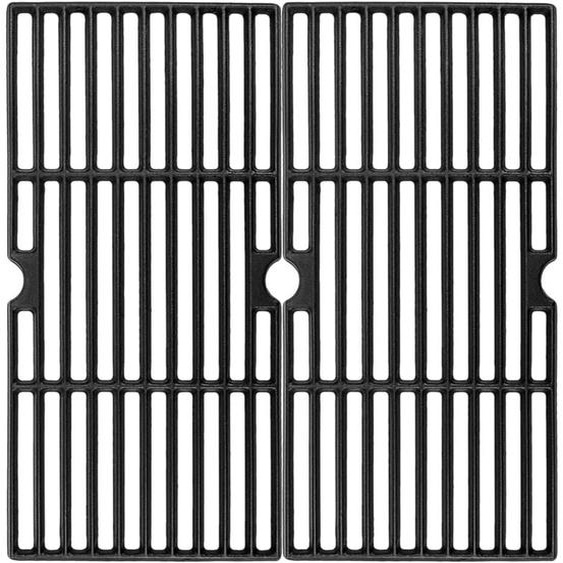 Lot de 2 Grille de cuisson en fonte 43 x 21cm pour Charbroil, Enders Boston 3, Enders Monroe 3 Pro, Barbecook Siesta 310, Landmann Triton 3 & 4,
