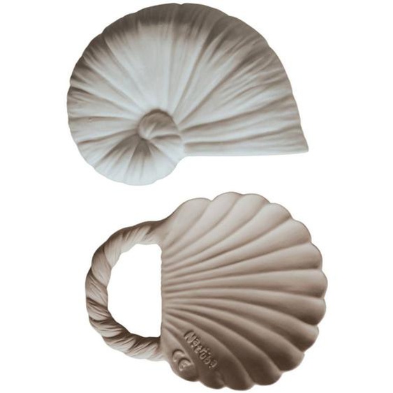 Lot De 2 Jouets De Dentition Ocean And Shell Taupe, Ecru