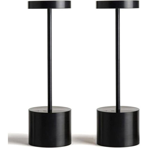 Lot de 2 lampes de table sans fil améliorées,batterie 5000 mAh,étanchéité IP54,alliage daluminium,3 modes de couleur,intensité