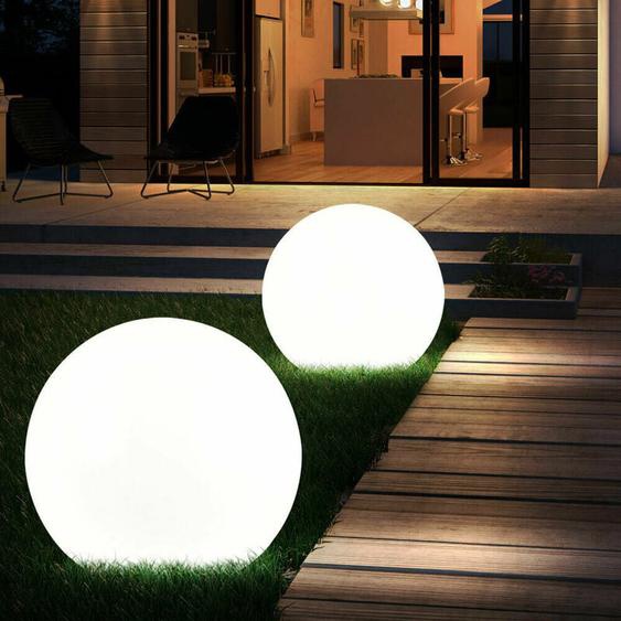 Lot de 2 lampes dextérieur LED spots à boule solaire terrasses éclairage de jardin lampes plug-in de cour