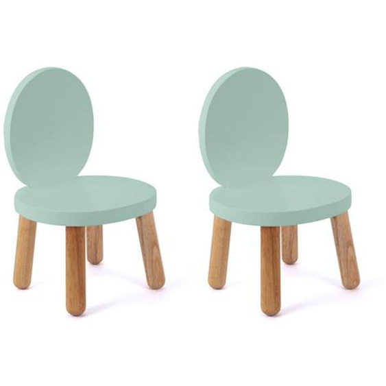 Lot De 2 Ma Première Chaise Enfant Ovaline 1-4 Ans Vert Sauge