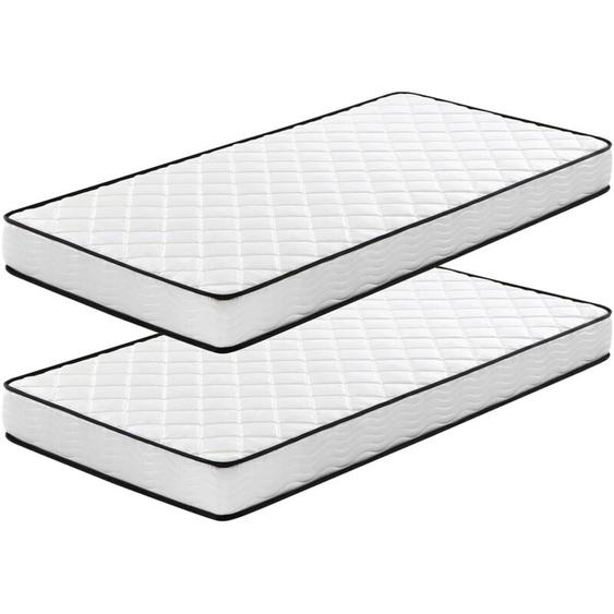 Lot de 2 - Matelas 90x190cm - Épaisseur 16 cm - Matelas Mémoire de Forme pour Adulte Enfant - Zones de Confort Mousse Adaptative (Deux Matelas dans