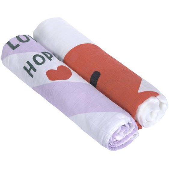 Lot De 2 Maxi Langes En Mousseline Lavande