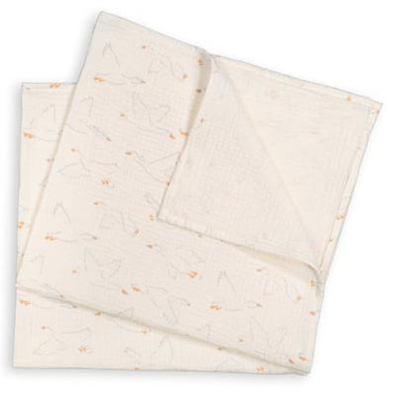 Lot de 2 maxi langes gaze de coton,Wildoy