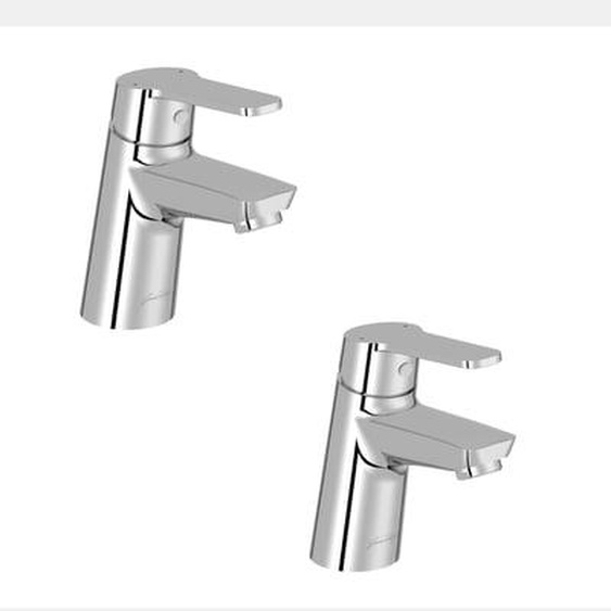 Lot de 2 mitigeurs lavabo Aimé avec vidage chromé