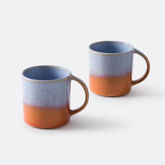 Lot de 2 mugs en grès émail réactif, Ikora