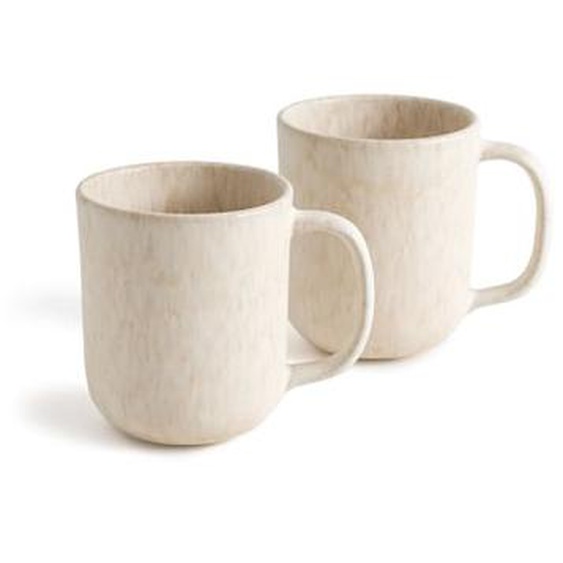 Lot de 2 mugs en grès émaillé mat, Rusty