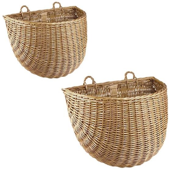 Lot De 2 Paniers À Suspendre Marron