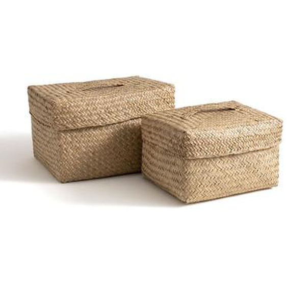 Lot de 2 paniers avec couvercle, Kotak