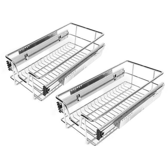 Lot de 2 Paniers de rangement convient aux armoires de 26 CM à tiroirs coulissants de cuisine - ERROLVES - 19*14*41 CM