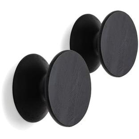Lot de 2 patères chêne massif ø 10 cm, Arame