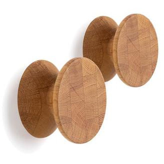 Lot de 2 patères chêne massif ø 10 cm, Arame