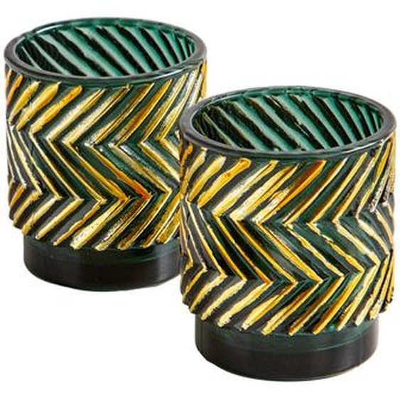 Lot De 2 Photophores En Verre -