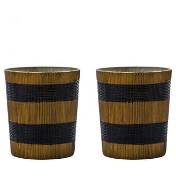 Lot de 2 photophores Stripe
