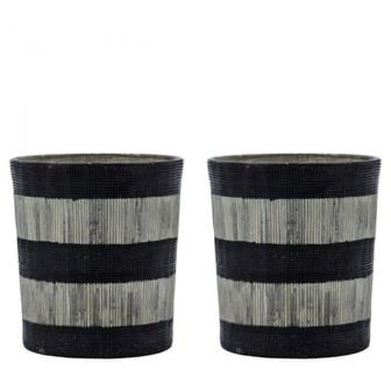 Lot de 2 photophores Stripe