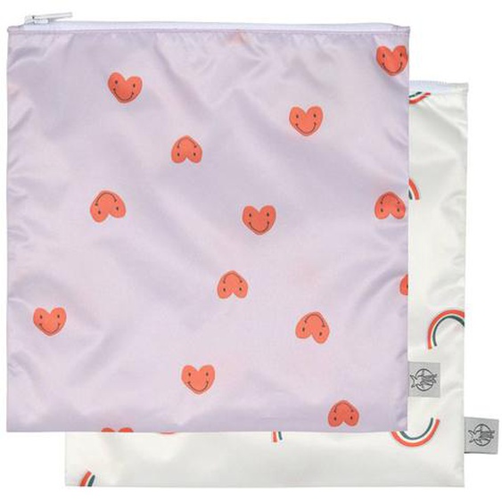 Lot De 2 Pochettes À Snack Happy Rascals Coeur Multicolore