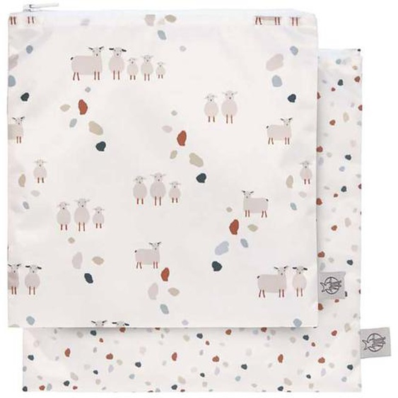 Lot De 2 Pochettes À Snack Mouton Multicolore
