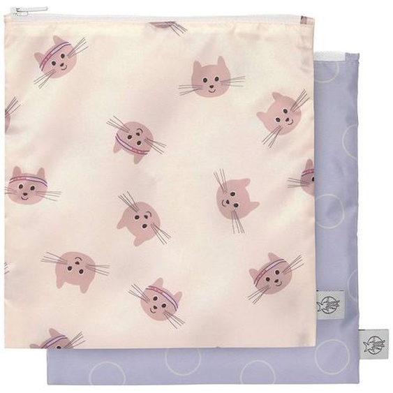 Lot De 2 Pochettes À Snack Tiny Team Cat Multi-coloured