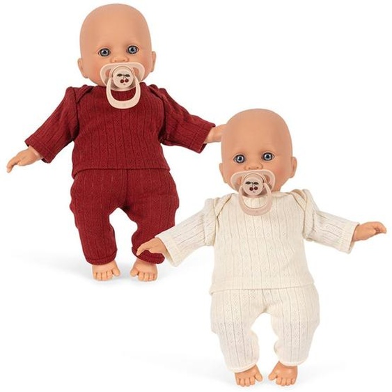 Lot De 2 Poupons, Poupons Réalistes 33 Cm Ecru, Rouge