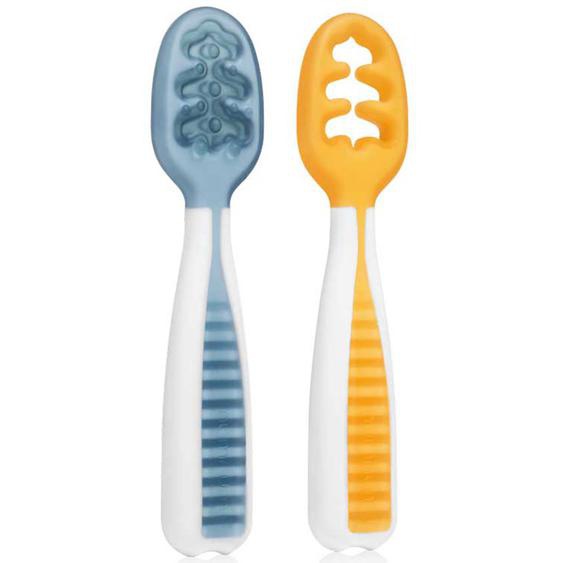Lot De 2 Pré-cuillères Bleu Et Orange Multicolore