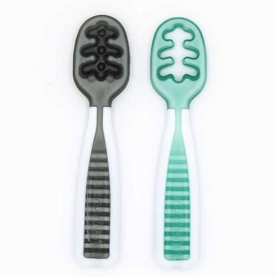 Lot De 2 Pré-cuillères Gris Et Vert Multicolore