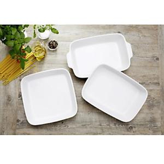 Lot de 2 - RITZENHOFF & BREKER Plat à gratin XXL, 3 litres, blanc
