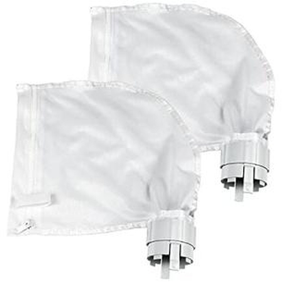 Ouylaf - Lot de 2 Sacs Filtrants pour Nettoyeur de Piscine Convient pour Polaris360 et 380 Nettoyeur de Piscine Design Zippé et Réglable en Blanc
