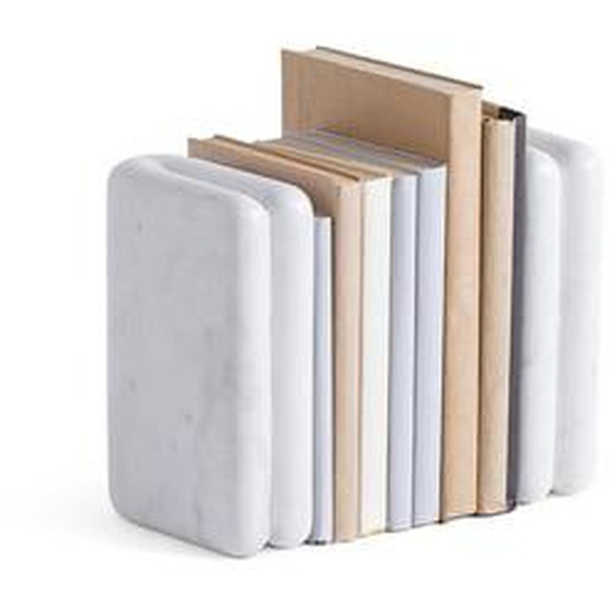 Lot de 2 serre-livres en marbre blanc, Scafi