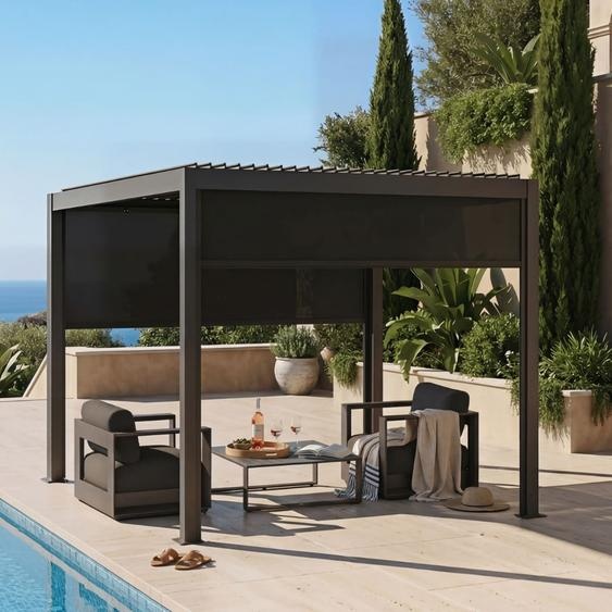 Lot de 2 stores pour pergola bioclimatique EVONIS Aluminium Hespéride